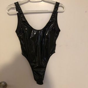Mistress Rocks latex Black bodysuit
